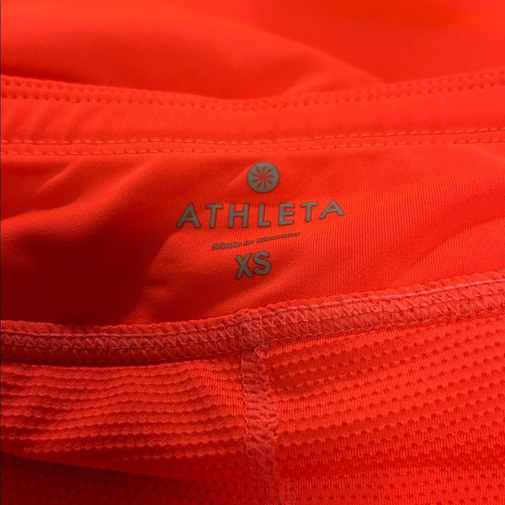 Athleta Neon Coral Active Workout Skirt with Built in Shorts - Picture 4 of 5